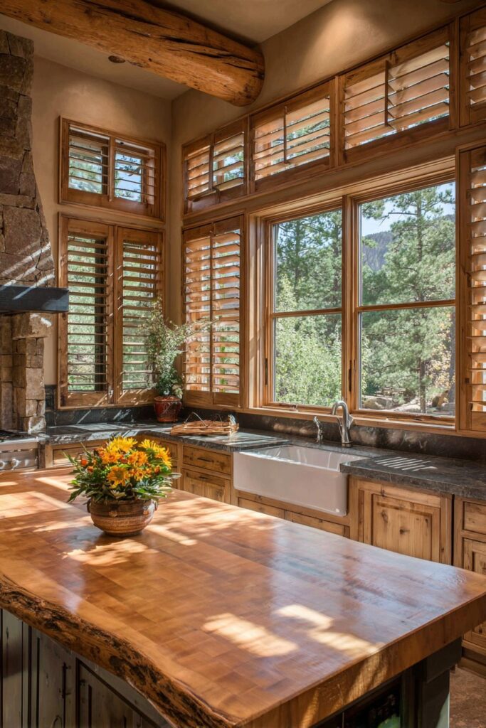 Oak Window Shutters Design Integration