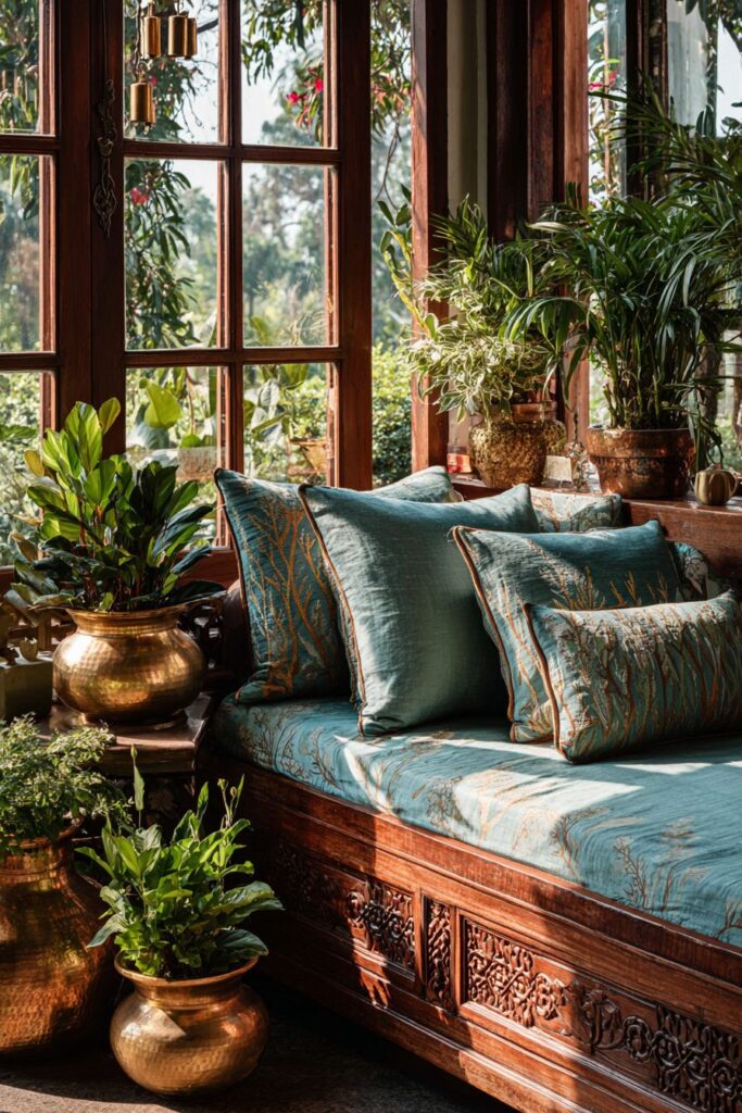 Garden-Inspired Indian Bedroom with Natural Harmony