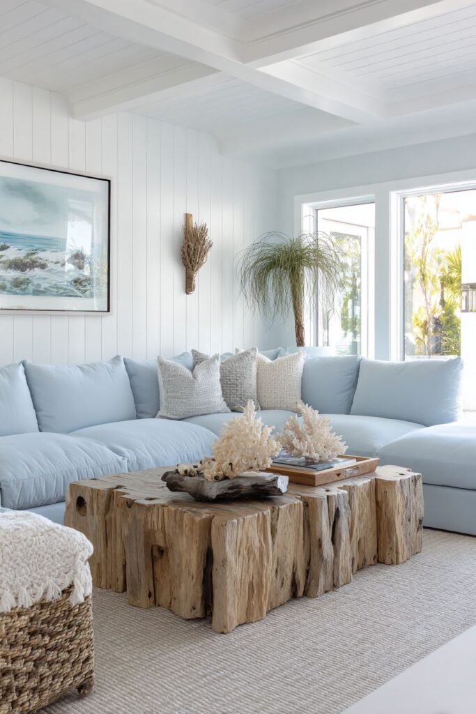 Coastal Dreams: Light Blue Sectional Sanctuary