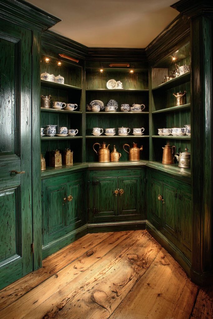 Corner Cupboard Display Colonial Charm