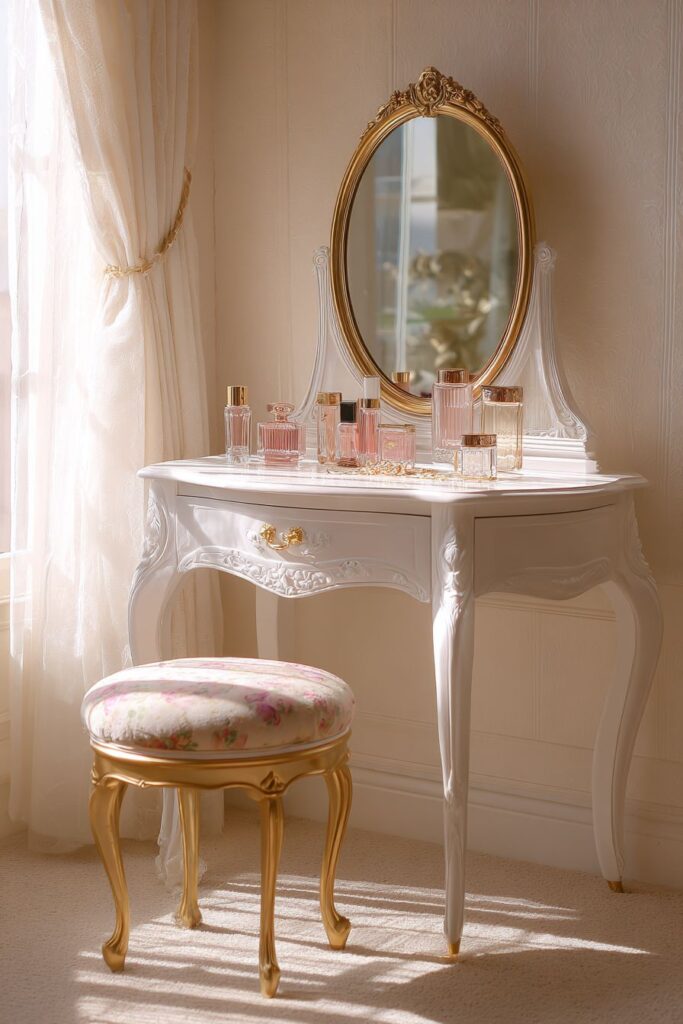 French-Inspired Vanity Elegance with Morning Light