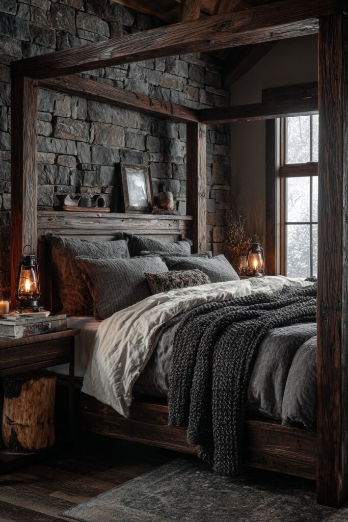 Rough-Hewn Timber Four-Poster Haven