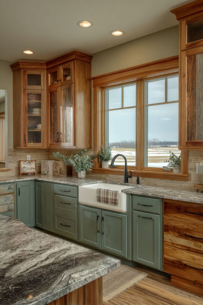 Sage Green Serenity with Reclaimed Wood Character