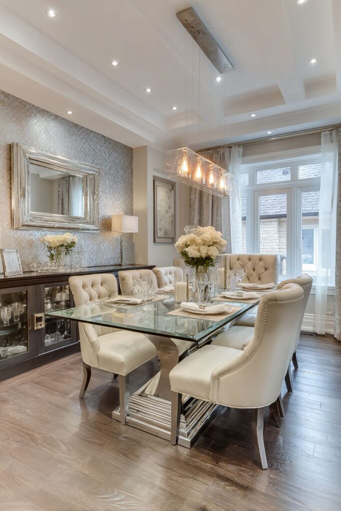 Glass and Chrome Contemporary Refinement