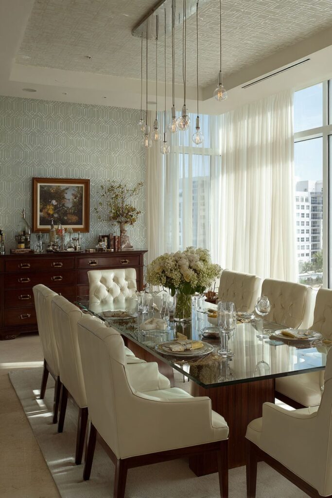 Glass and Chrome Contemporary Refinement