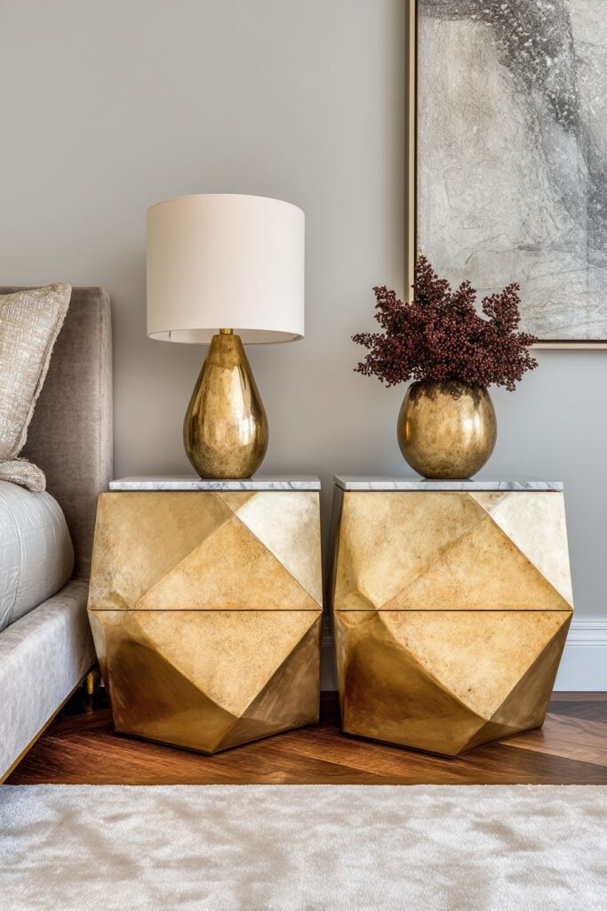 Modern Brushed Gold and Marble Elegance