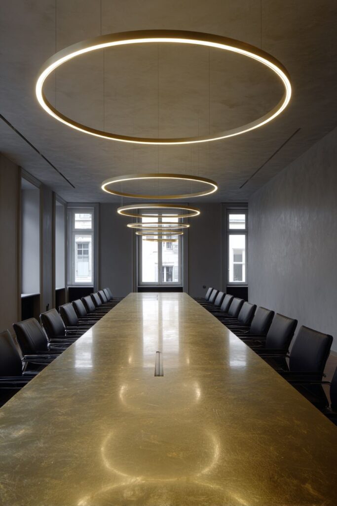 Contemporary Gold-Leafed Table Sophistication