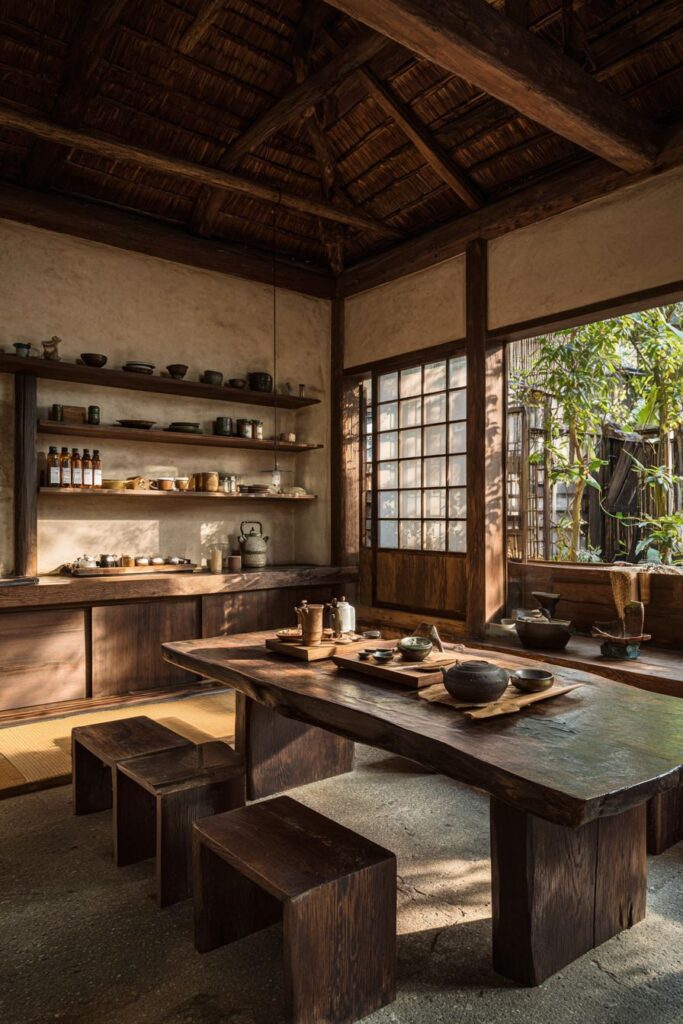 Traditional Elements with Tatami-Style Flooring