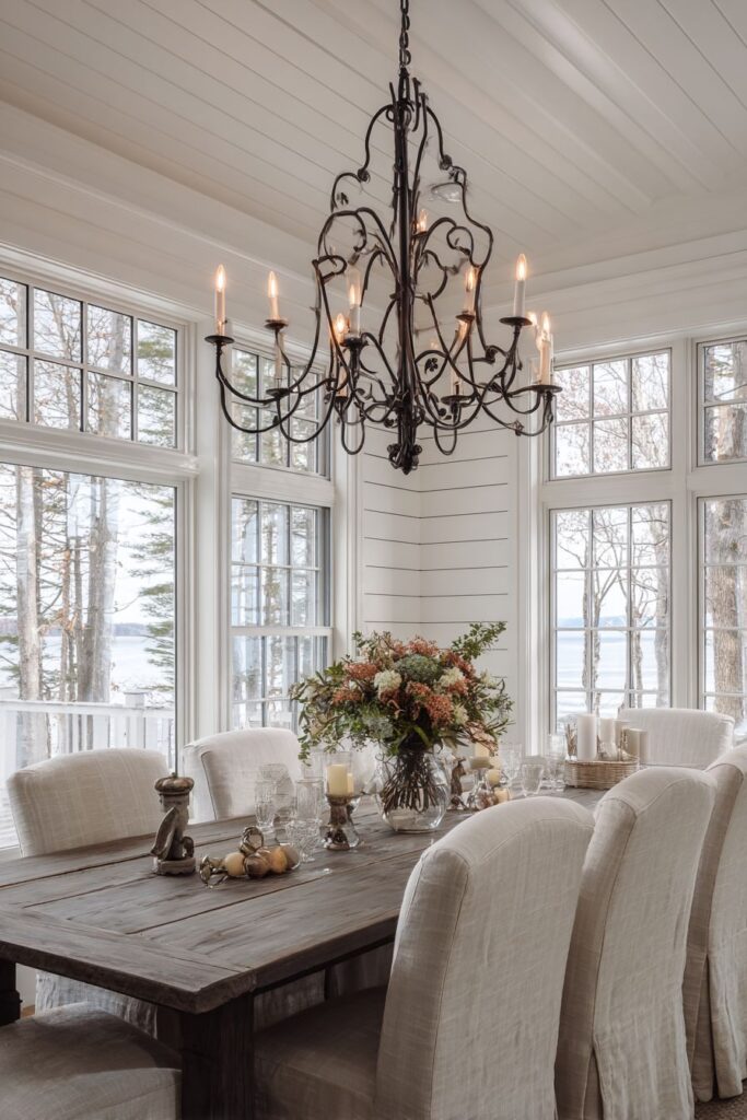 Modern Farmhouse Rustic Beam Chandelier