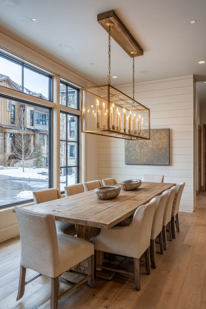 Modern Farmhouse Rustic Beam Chandelier