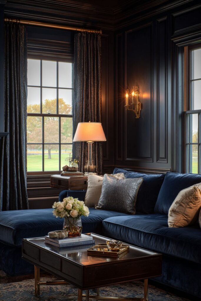 Deep Navy Velvet Sophistication