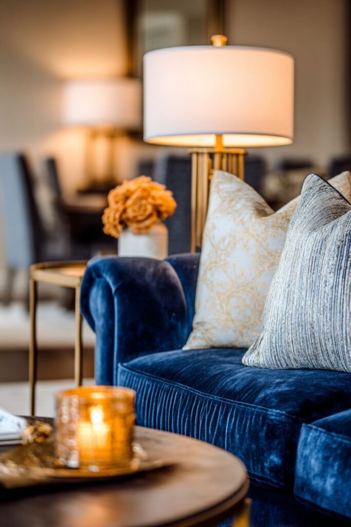 Deep Navy Velvet Sophistication