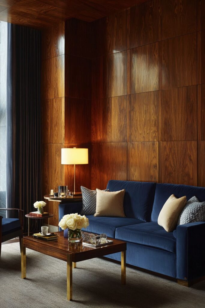 Deep Navy Velvet Sophistication