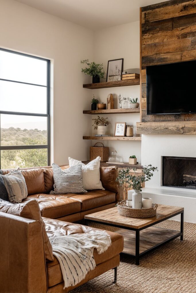 Cozy Farmhouse TV Sanctuary