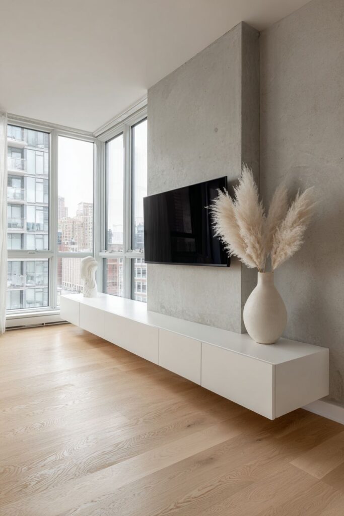 Floating Media Console Elegance