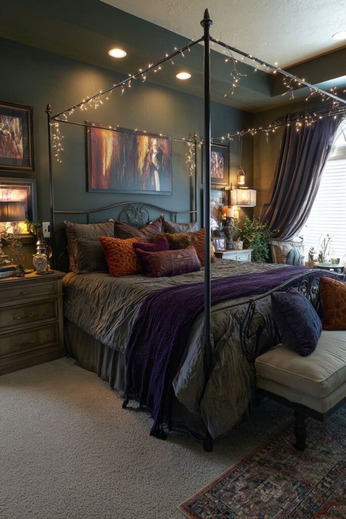 Wrought Iron Drama with Jewel-Toned Luxury