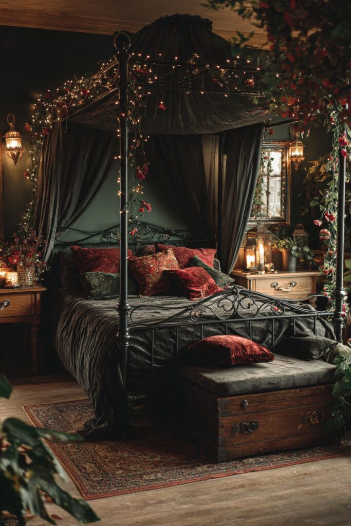 Wrought Iron Drama with Jewel-Toned Luxury