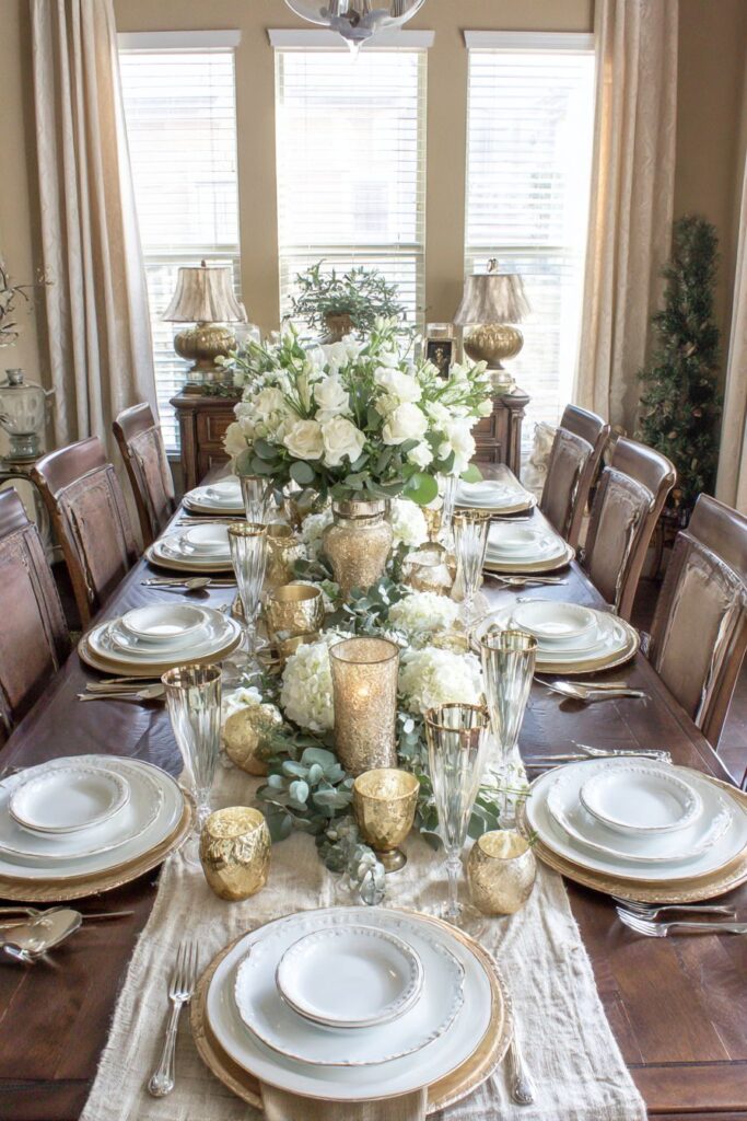 Elegant Dining Room Centerpiece Celebration