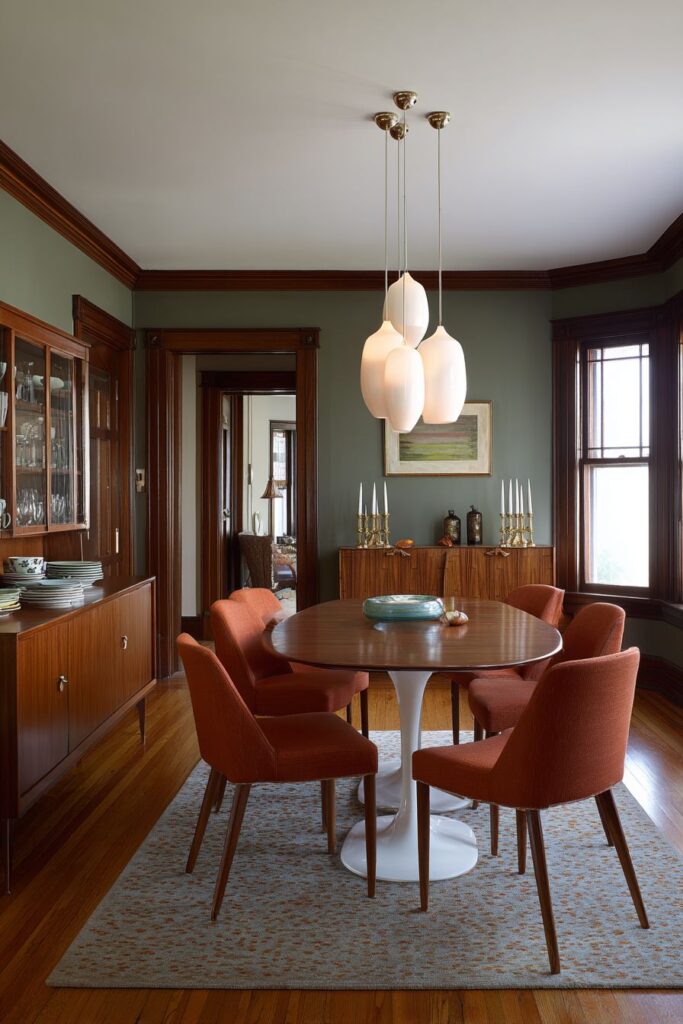 Danish Teak Sophistication with Tulip Table Grace