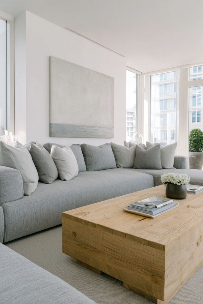 Streamlined Grey Sectional Sophistication