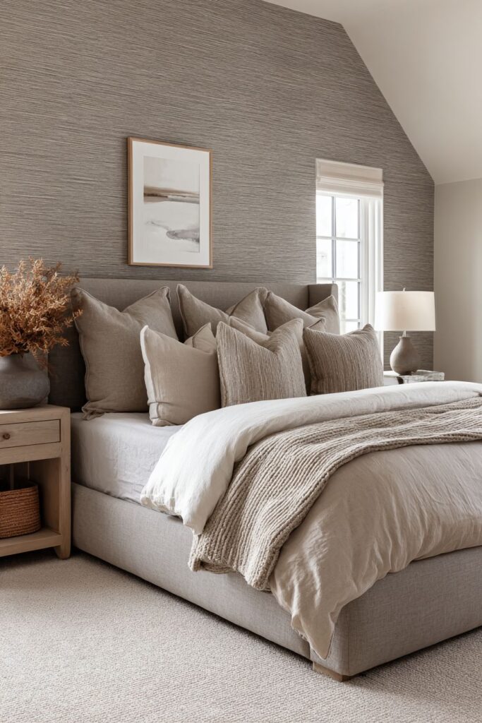 Modern Minimalist Sanctuary with Warm Greige Walls