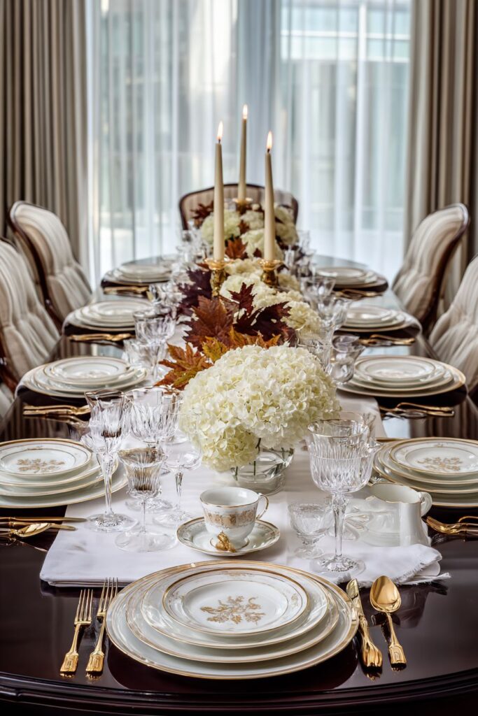 Elegant Formal Dining with Gold Accents