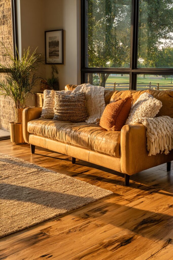 Golden Hour Sanctuary with Caramel Comfort
