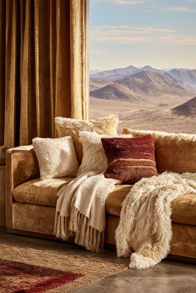 Golden Hour Sanctuary with Caramel Comfort