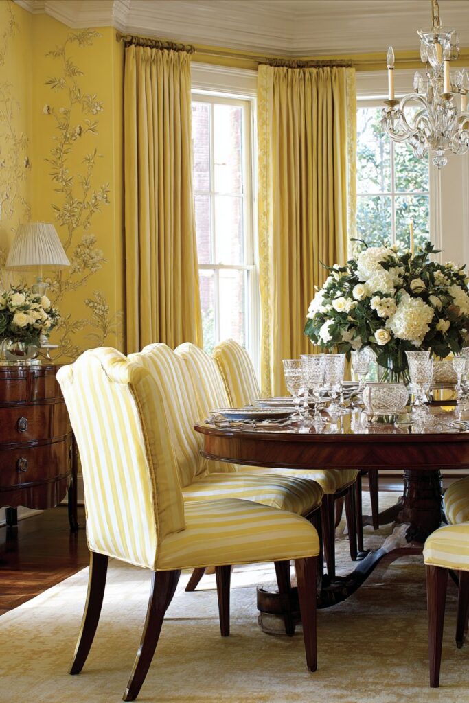 Sophisticated Butter Yellow Banquette