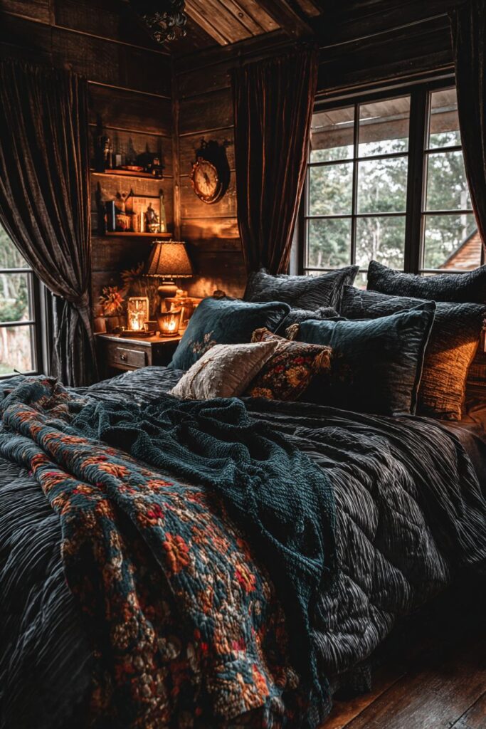 Layer Dark Textiles and Rich Fabrics