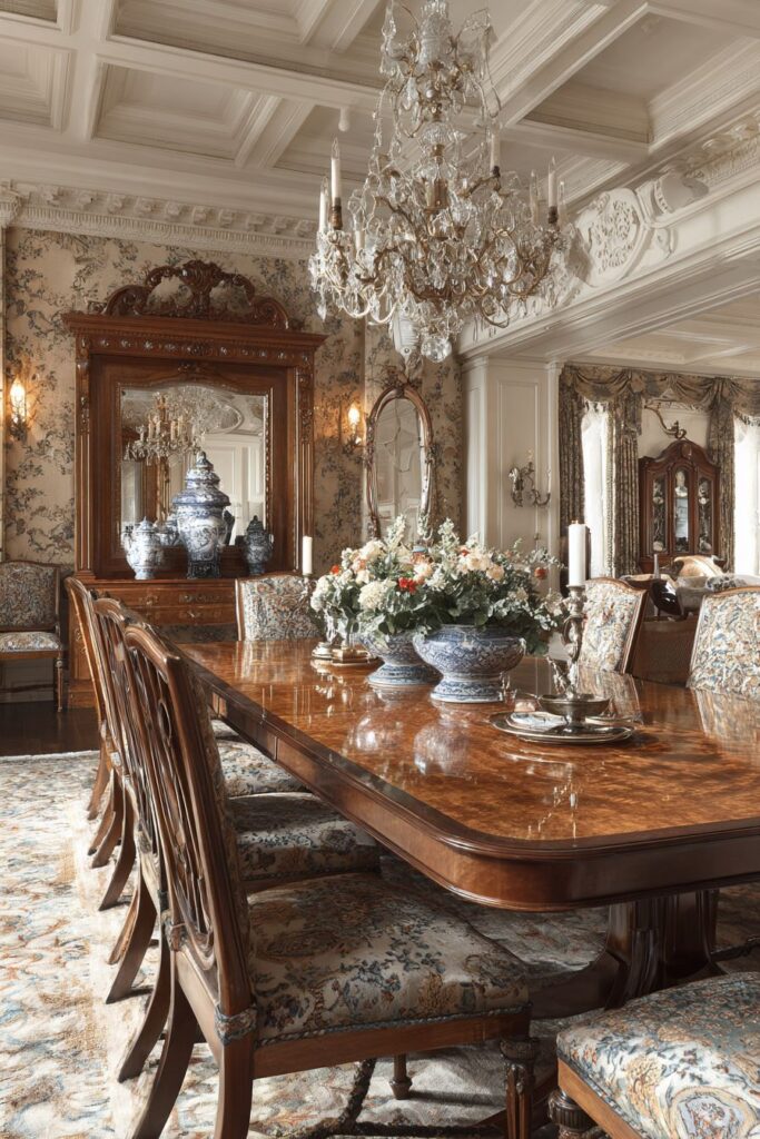 Formal Georgian-Style Antique Mahogany Historical Elegance