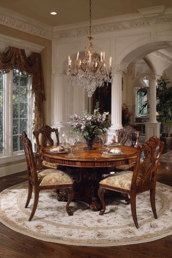 Formal Georgian-Style Antique Mahogany Historical Elegance