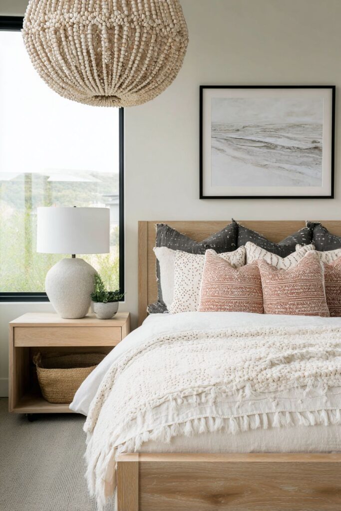 Fabric Tapestry Wall Hanging with Geometric Patterns