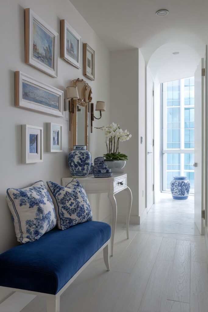 Gallery Wall White Frames Coordination