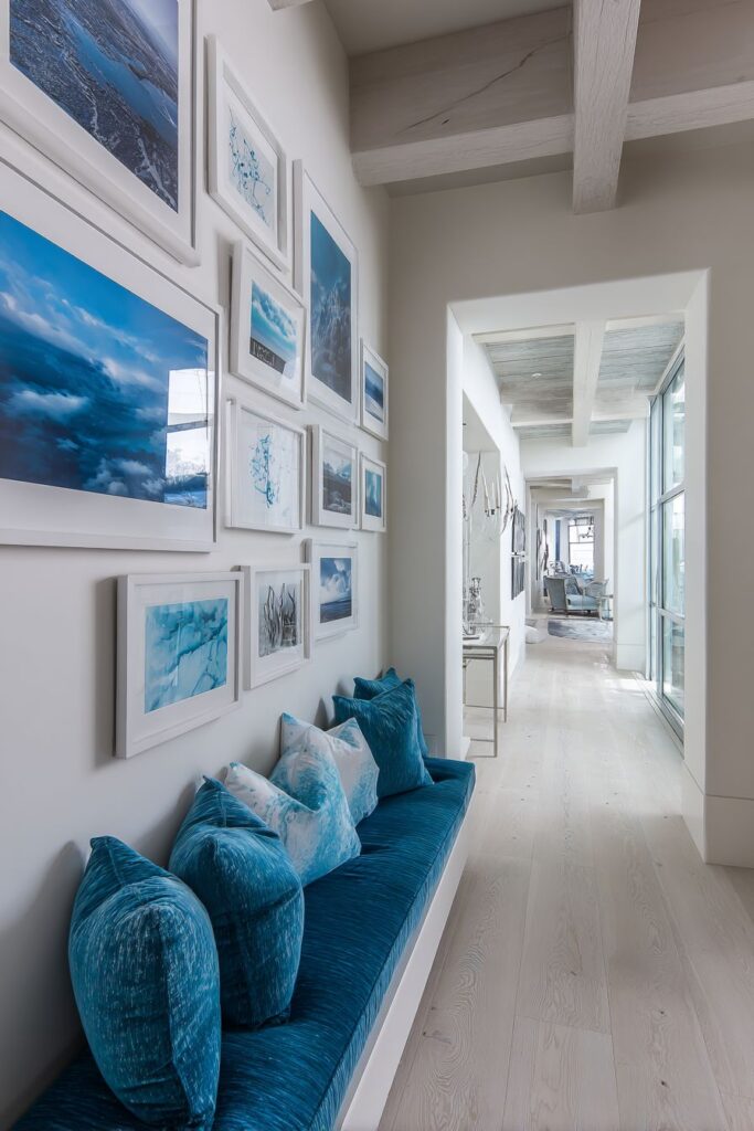 Gallery Wall White Frames Coordination