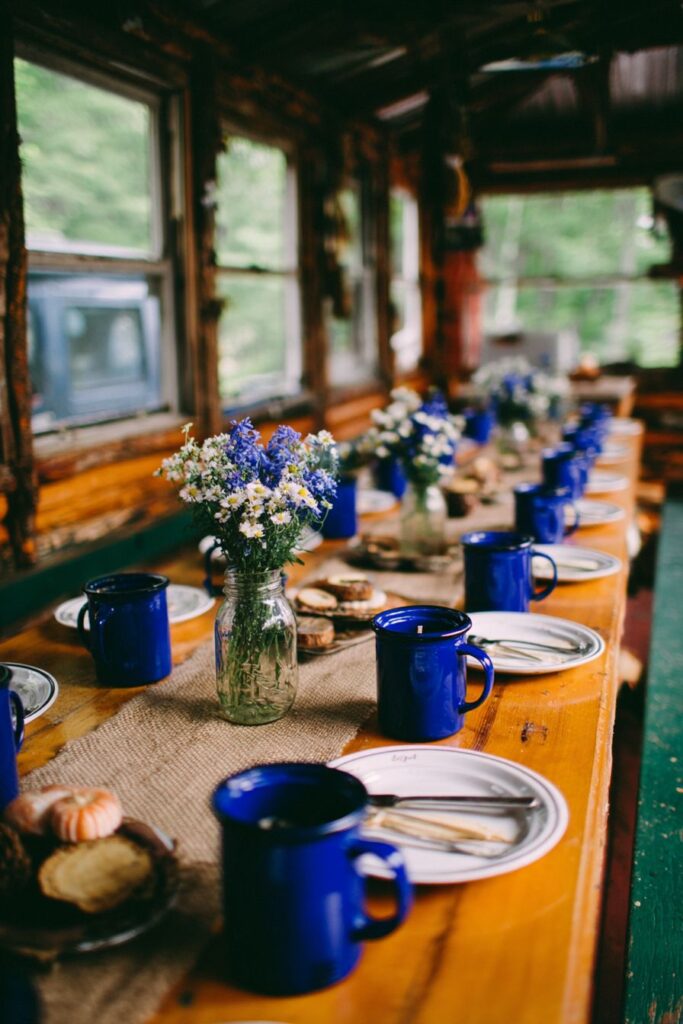 Blue Enamelware Cottage Charm