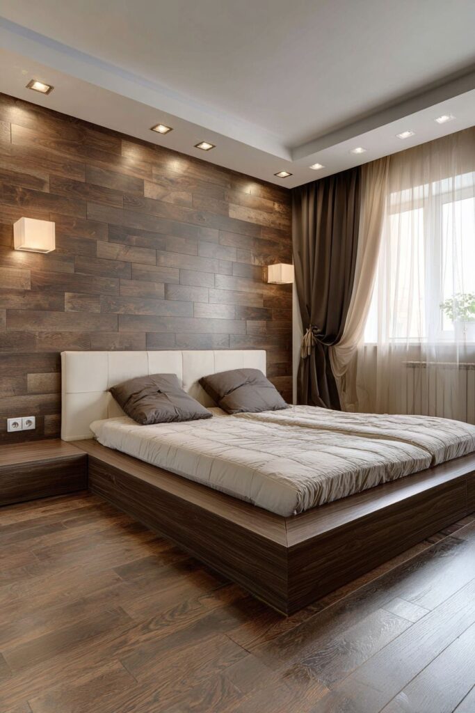 Horizontal Chocolate Wood Paneling