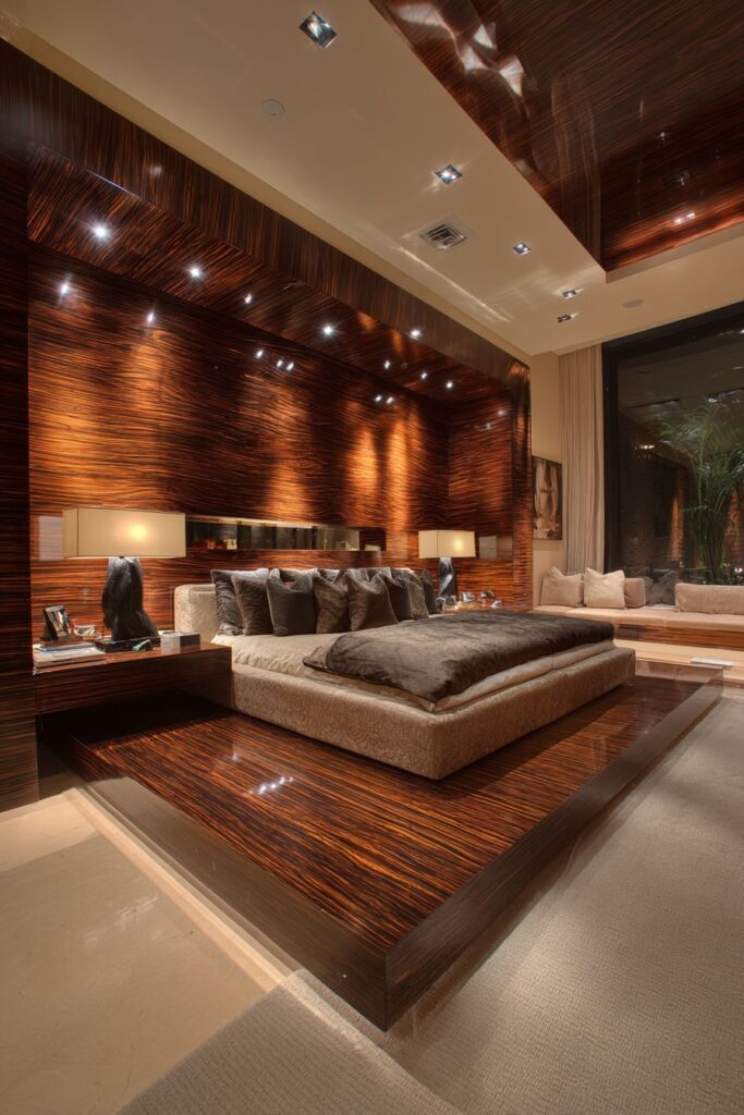 Horizontal Chocolate Wood Paneling
