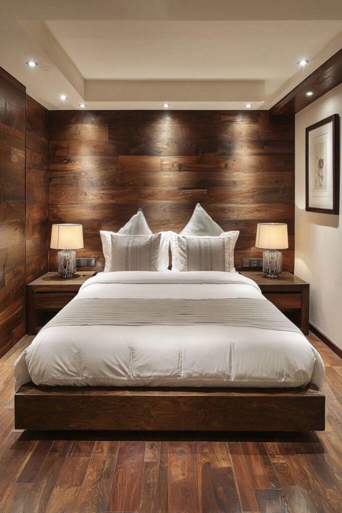 Horizontal Chocolate Wood Paneling