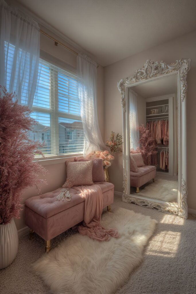 Reflective Elegance with Full-Length Mirror Feature