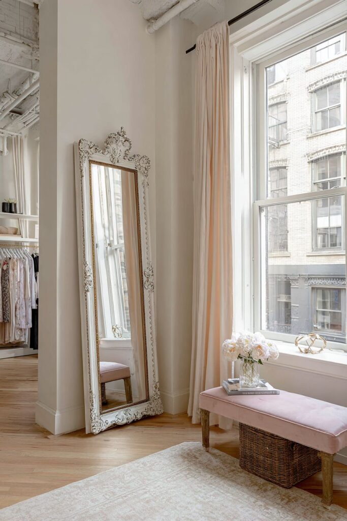 Reflective Elegance with Full-Length Mirror Feature