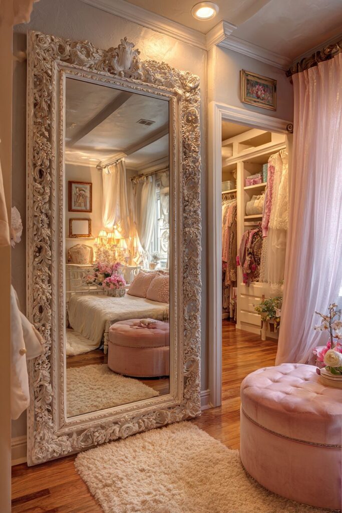 Reflective Elegance with Full-Length Mirror Feature
