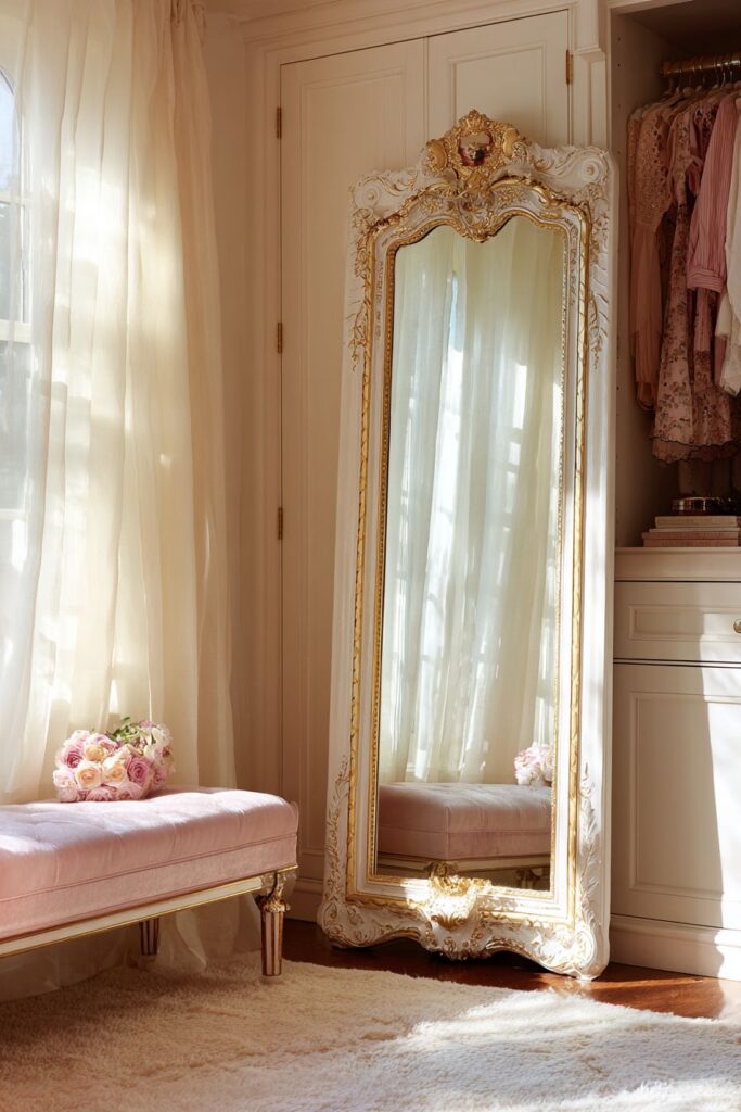 Reflective Elegance with Full-Length Mirror Feature