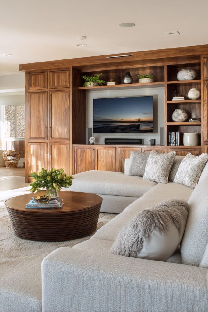 Media Wall with Integrated Storage and Display