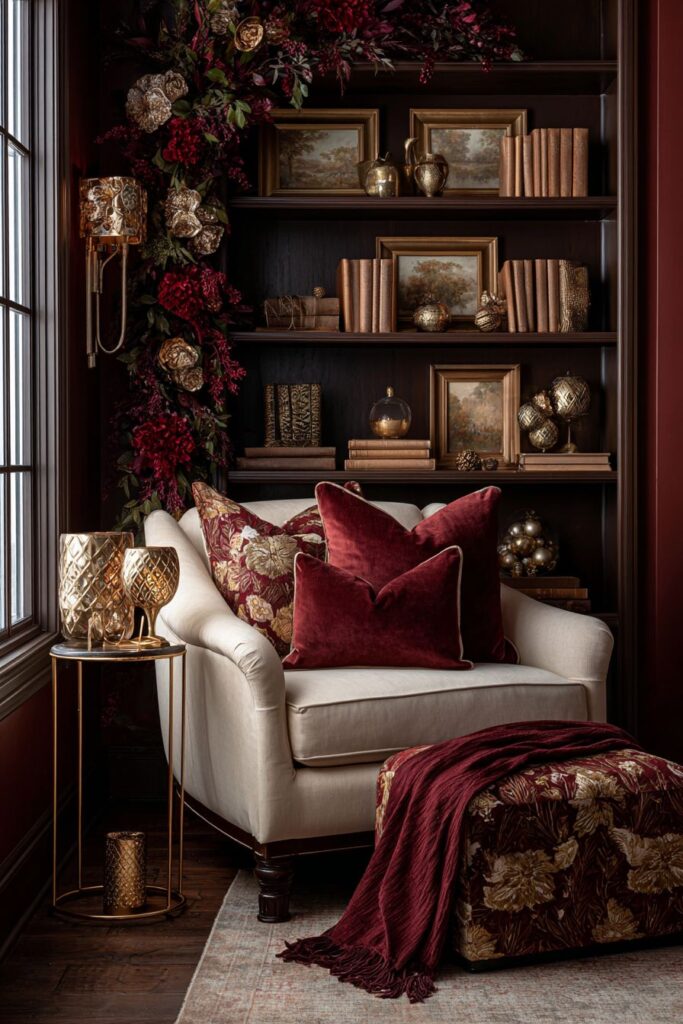 Rich Burgundy and Gold Color Scheme