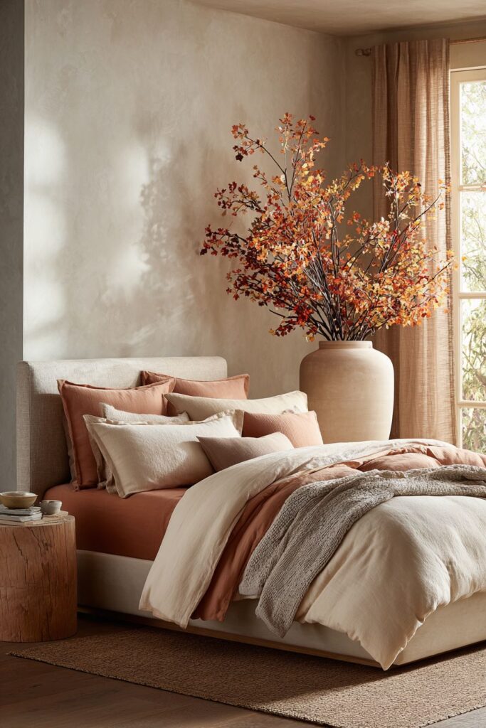 Minimalist Japanese-Inspired Platform with Refined Autumn Touches