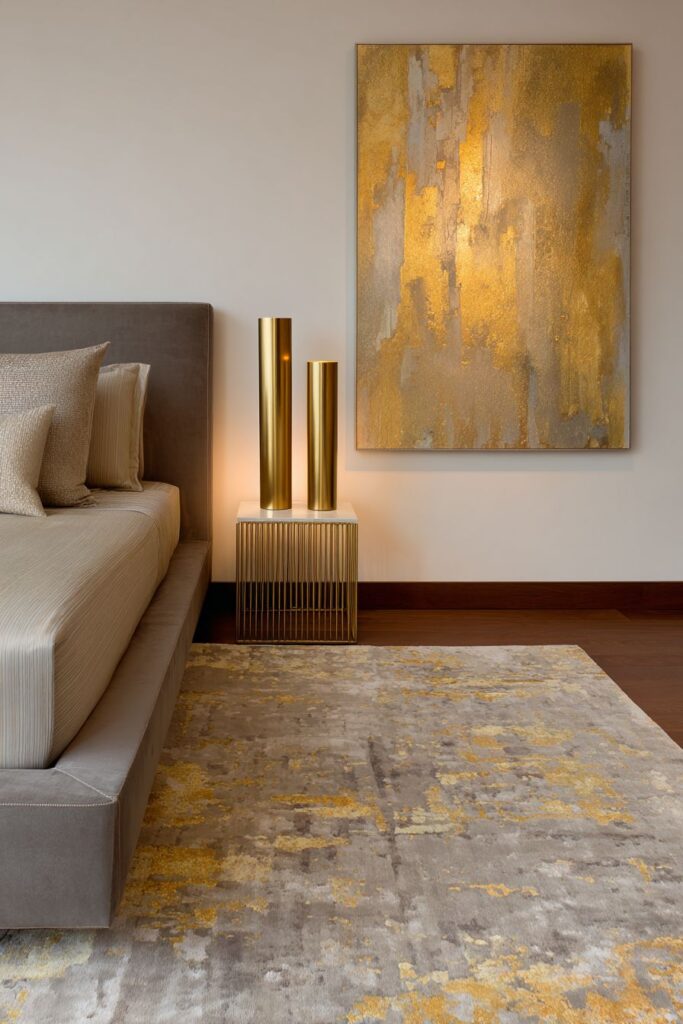 Contemporary Gallery Aesthetic with Curated Gold