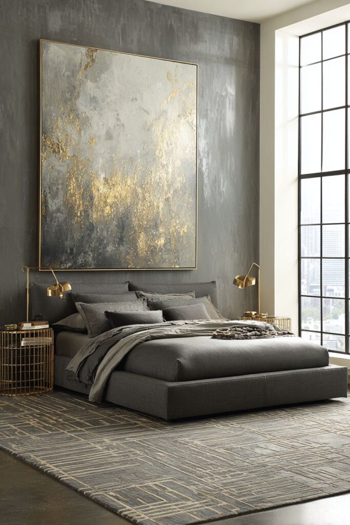 Contemporary Gallery Aesthetic with Curated Gold