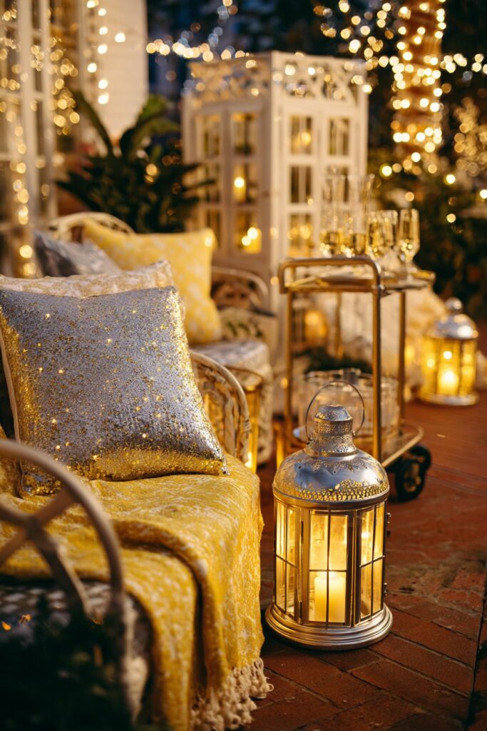 Cozy Outdoor Winter Patio Setup