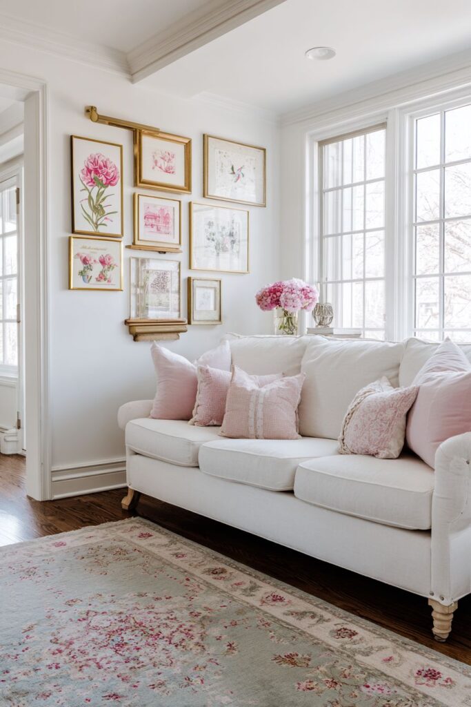 Pink Gallery Wall Sophistication